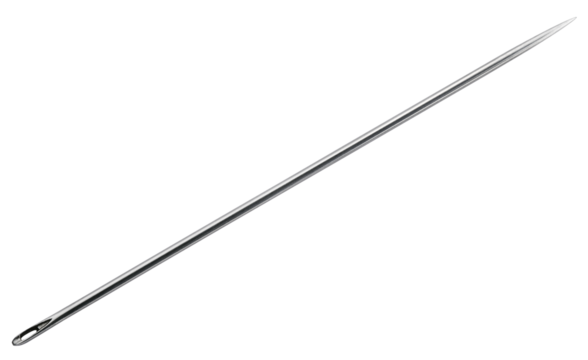 Sewing needle isolated on a transparent background. PNG.