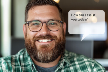 Friendly Customer Support Representative Offering Assistance