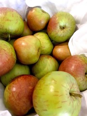 Close up of a display of summer fruit.