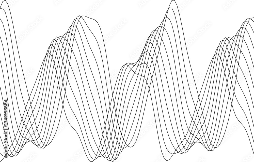 Poster abstract wavy line pattern for modern graphic design and digital patterns.