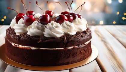 chocolate cake with cherry