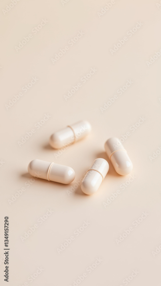 Poster image featuring magnesium glycinate capsules against a color gradient background.