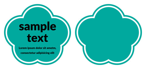 梅の形の飾り枠 緑