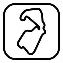 silverstone line icon vector illustration isolated on white background