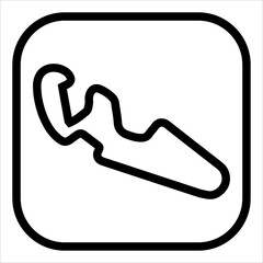 motorland line icon vector illustration isolated on white background