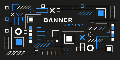 Linear geometric drawing. Abstract background of geometric shapes. Minimalistic Poster. Vector illustration .