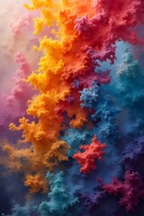 Fototapeta premium Art style colorful, beautiful, bright colors in the summer, beautiful colorful background, beautiful fabric pattern colors.