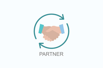 Partner Icon Or Logo Isolated Vector Illustration