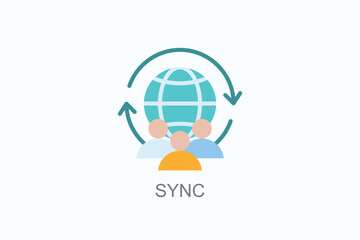 Sync Icon Or Logo Isolated Vector Illustration