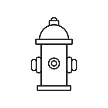 recommend clip art: Fire hydrant icon in thin stroke