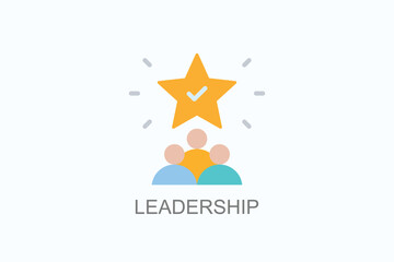Leadership Icon Or Logo Isolated Vector Illustration