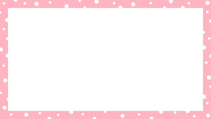 Colorful Photo Frame with Polka Dot Pattern