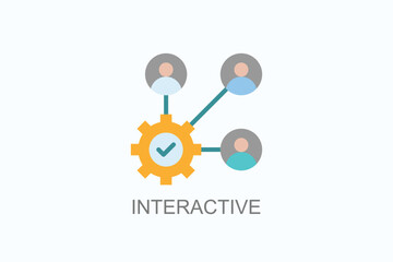 Interactive Icon Or Logo Isolated Vector Illustration
