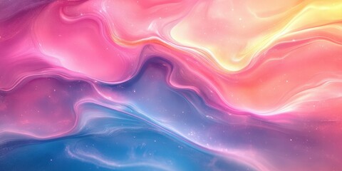 Obraz premium Swirling colors in a vibrant abstract design resembling a dreamy sky at twilight