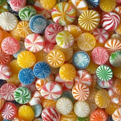 Various candy textures, different types of candy, sweets that kids love, candy assets, candy assets, assets that can be used as photos