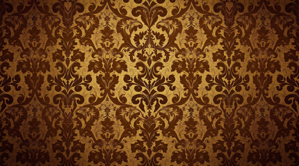 Swirly floral retro wallpaper