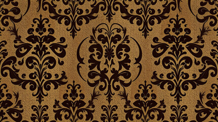 Swirly floral retro wallpaper