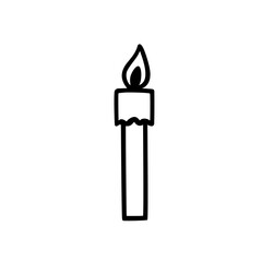 シンプルなろうそくのイラスト素材