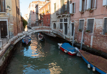 Quiet Venetian Canal at Dawn