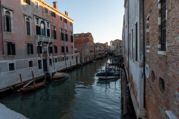 Quiet Venetian Canal at Dawn