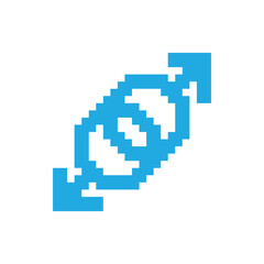 Obraz premium Pixel art gender icon, 8 bit computing retro style sex symbol, mosaic pictogram
