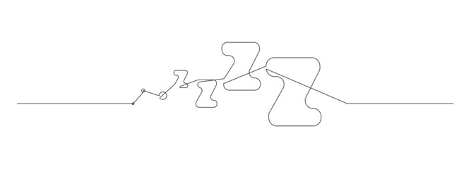 Zzz continuous thin line icon, one line art snoring symbol, minimalist zzzz outline drawing