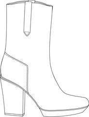 illustration, vector, design, shoe drawing, accessory drawing, bag drawing, wallet, sock drawing, boot drawing, ballerina drawing, glasses drawing,cowboy boot drawing