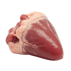 Raw chicken heart isolated on transparent background, png