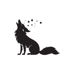   fox silhouette vector