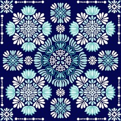 Lotus flower theme seamless pattern 