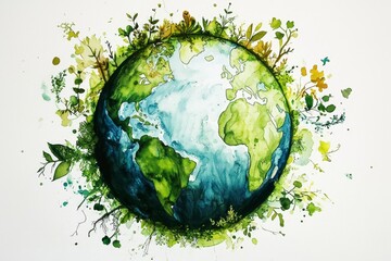 Symbolic illustration focused on nature and sustainability. 