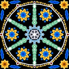 seamless pattern with  yellow flowers