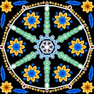 seamless pattern with  yellow flowers