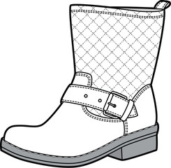 illustration, vector, design, boot drawing, women boot drawing, cowboy boot drawing