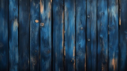Obraz premium Dark blue painted wooden boards forming a rustic background texture