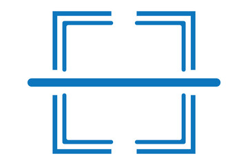 Blue Barcode Scan and QR code Scan shortcut icons. EPS 10.