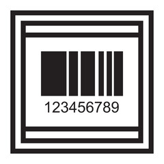 Barcode Scan vector icon. Code stripes sticker, Barcode label illustration. Bar code design for product. Black Color. EPS 10.