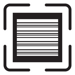 Black Barcode Scan vector icon. Code stripes sticker, Barcode label illustration. Bar code design for product. EPS 10.