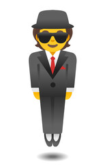 man in business suit on white background 