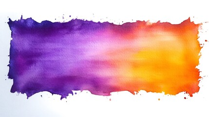 Obraz premium Purple and orange watercolor gradient creating a vibrant artistic background