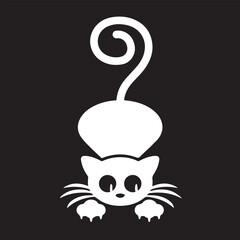 cute lovely cat in vector art