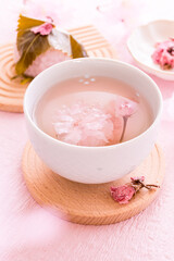 桜茶　桜湯　桜の塩漬け　春の飲み物