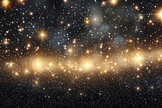 Artistic representation of the night sky filled with stars, presented digitally.