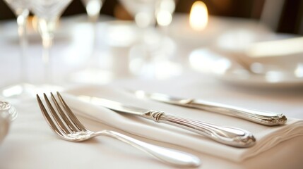 Elegant Table Setting in Restaurant