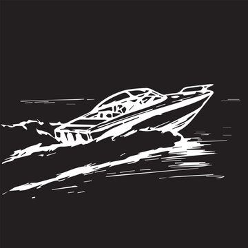 high speed boat water boat speed boat design in vector art