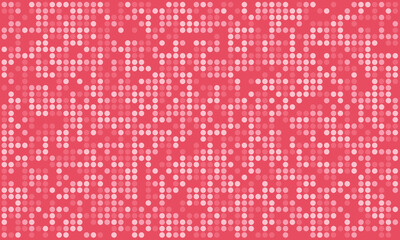 A red background with multiple small circles forms a vector pattern, offering a sleek, futuristic, and visually appealing design suitable for digital graphics and branding.

