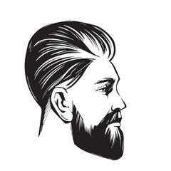 Salon hairdresser icon man hair fashion icon in vector art