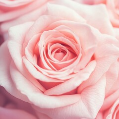 Beautiful pastel pink rose background with soft focus and light effect, featuring many blooming rose flowers. Ideal for romantic wedding cards, greeting cards, banners, and vintage-themed designs. 