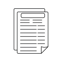 Exam lineal icon with white background vector stock illustration