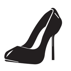 ladies high heel in vector art women's shoes outline art
